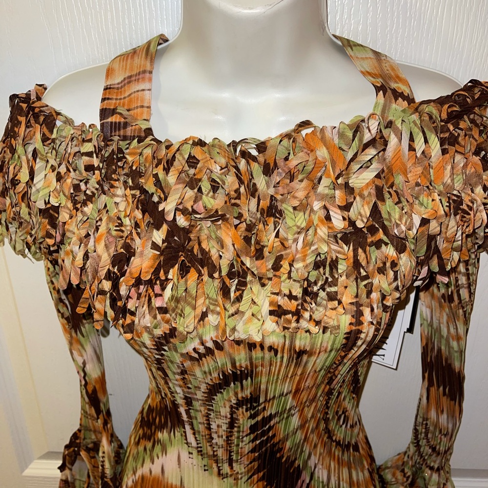 Kaelyn-Max Vintage Style Fringe Top Size S - Picture 4 of 7
